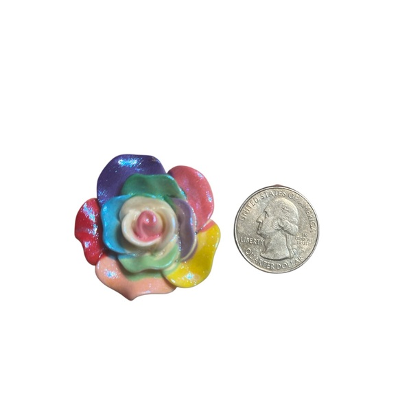 Colorful Floral Earrings - Picture 4 of 4